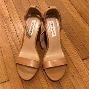 Steve Madden Cognac Leather Heels - size 8.5